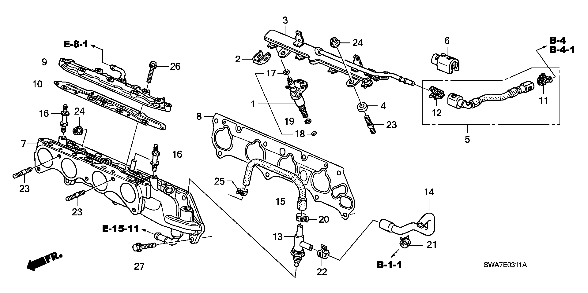 Honda 17105-RAA-A01 - Blīve, Ieplūdes kolektors ps1.lv