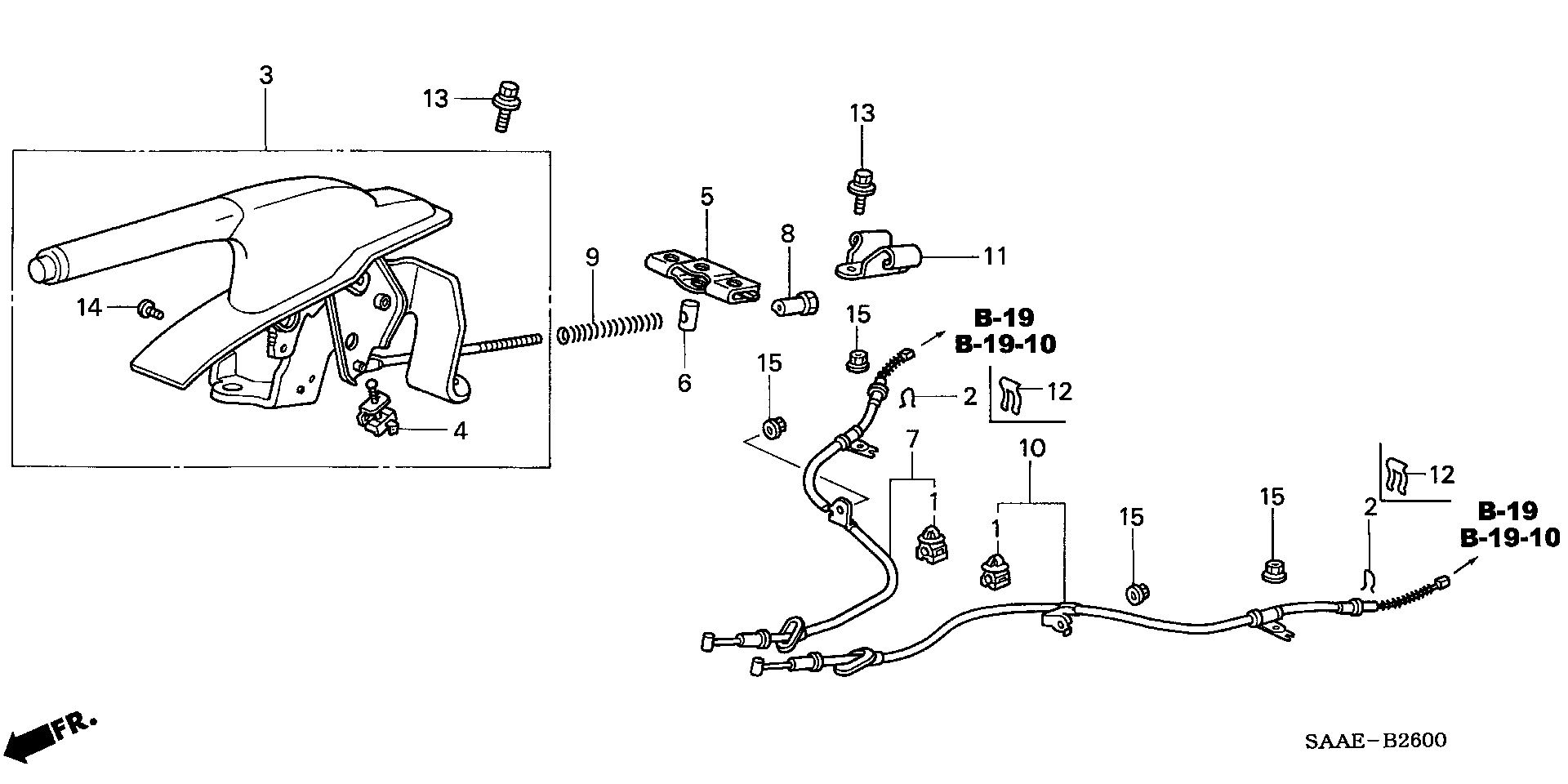 Honda 47510-SAA-J53 - Trose, Stāvbremžu sistēma ps1.lv