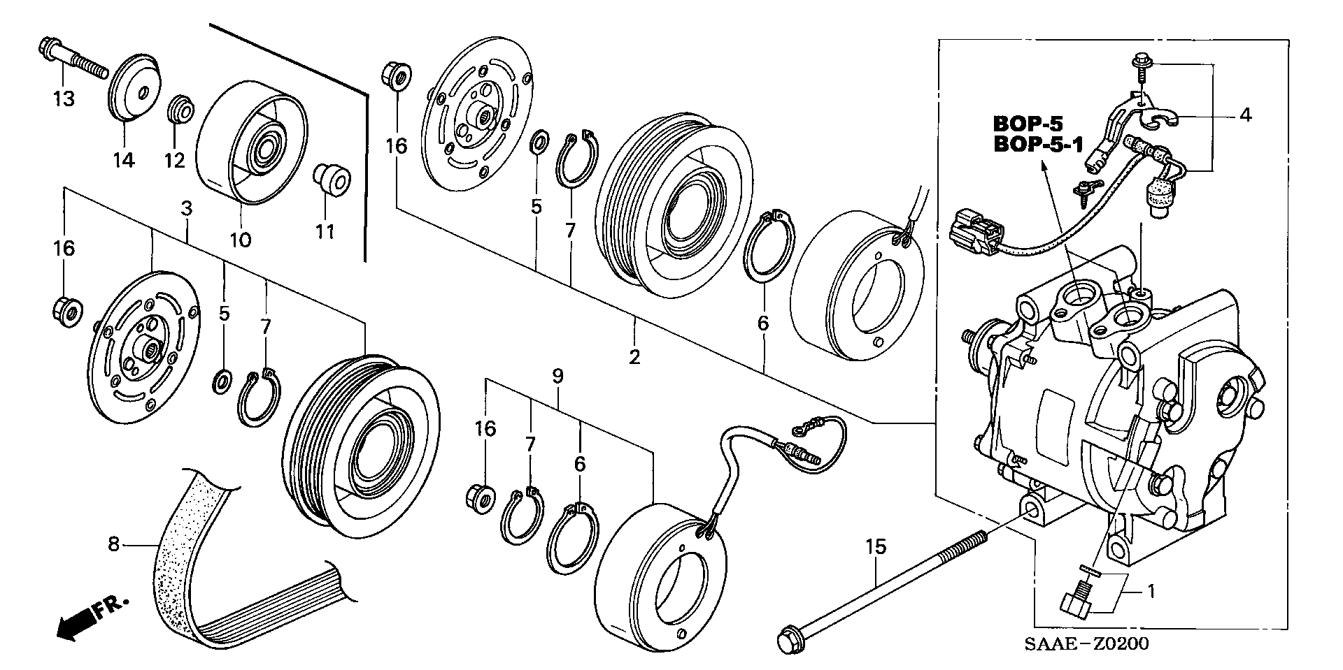 Honda 38942-PHM-004 - Parazīt / Vadrullītis, Ķīļrievu siksna ps1.lv