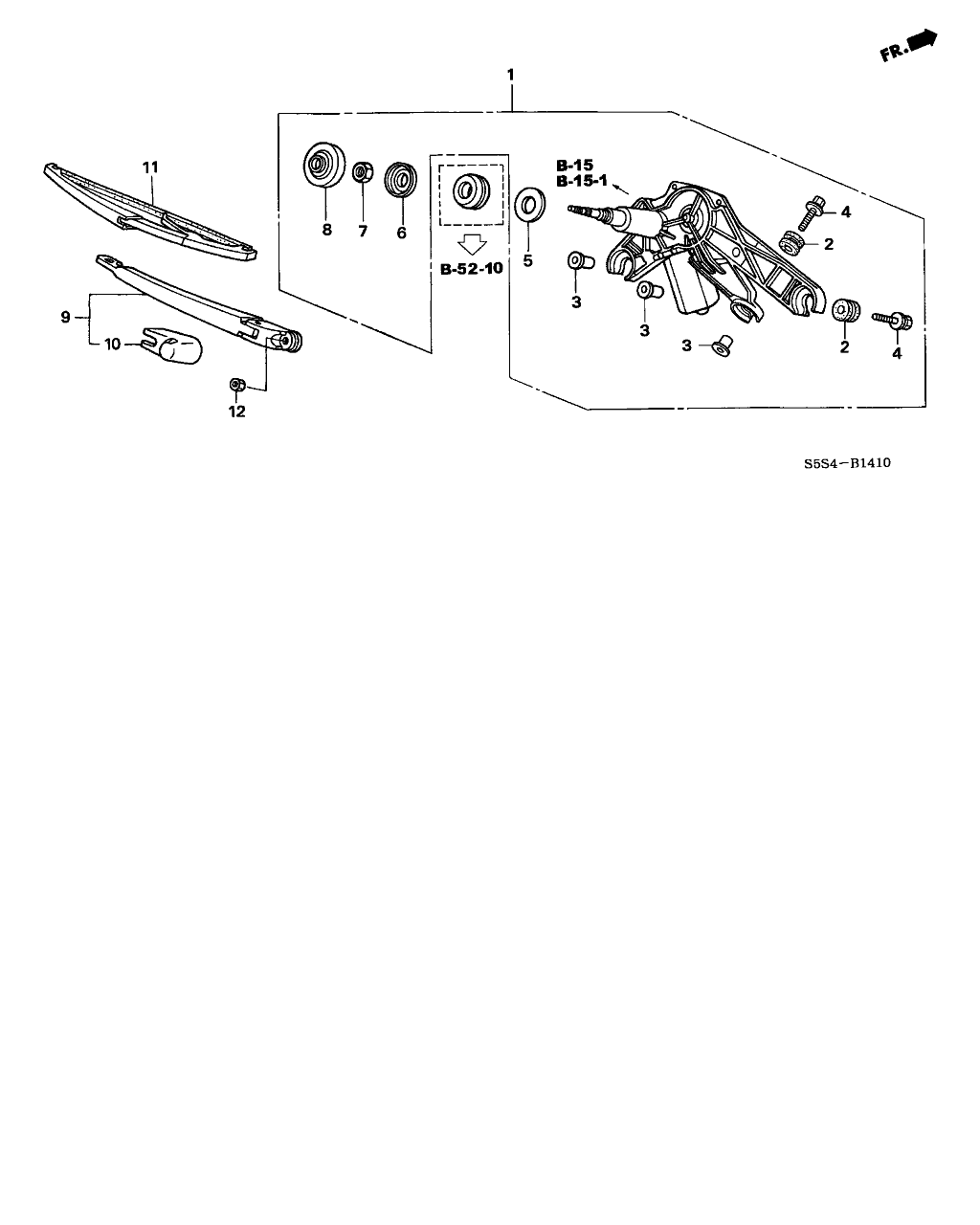 Honda 76720-S6D-E01 - Stikla tīrītāja slotiņa ps1.lv