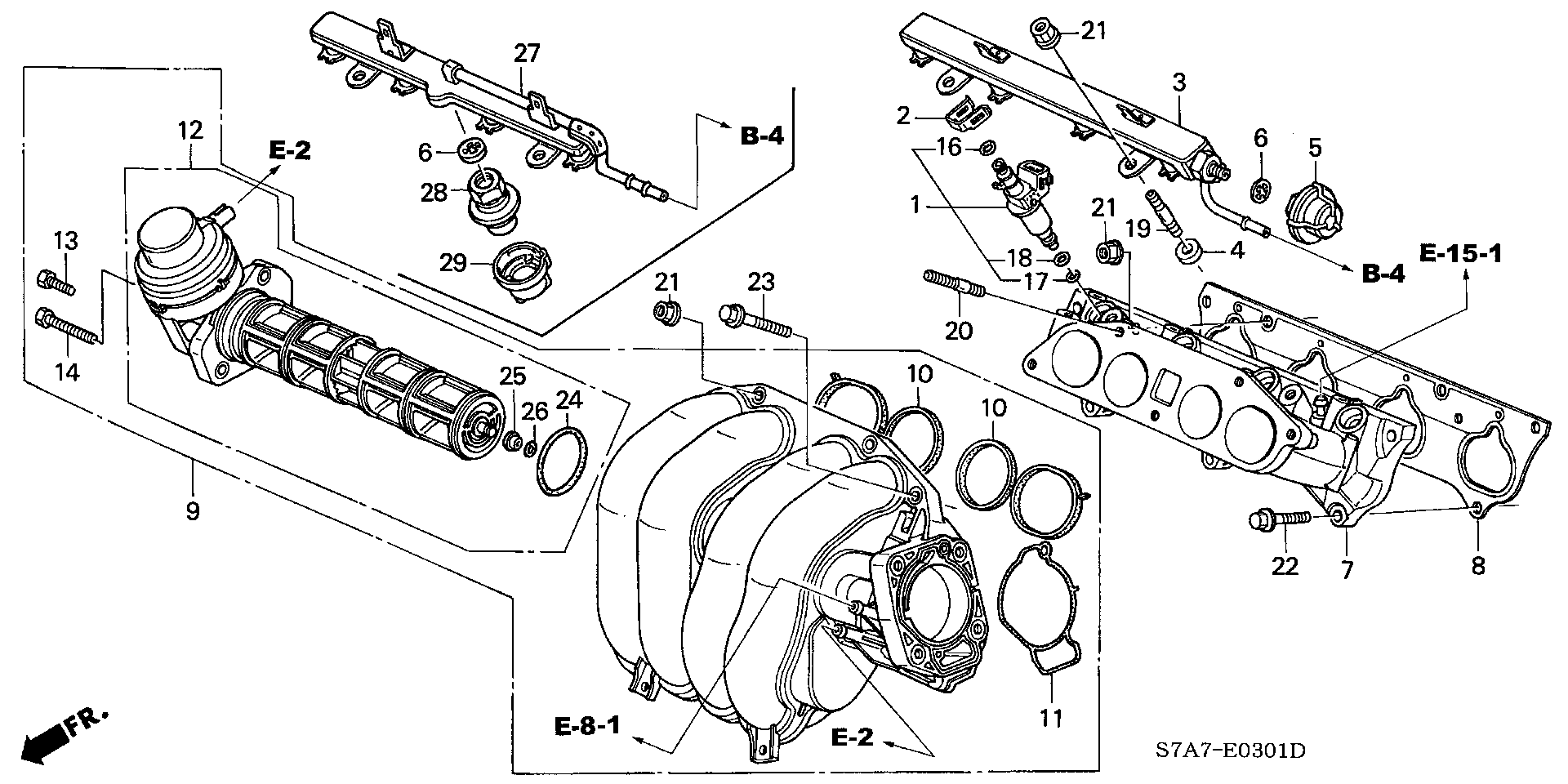 Honda 17109-PNC-J01 - Blīve, Ieplūdes kolektors ps1.lv