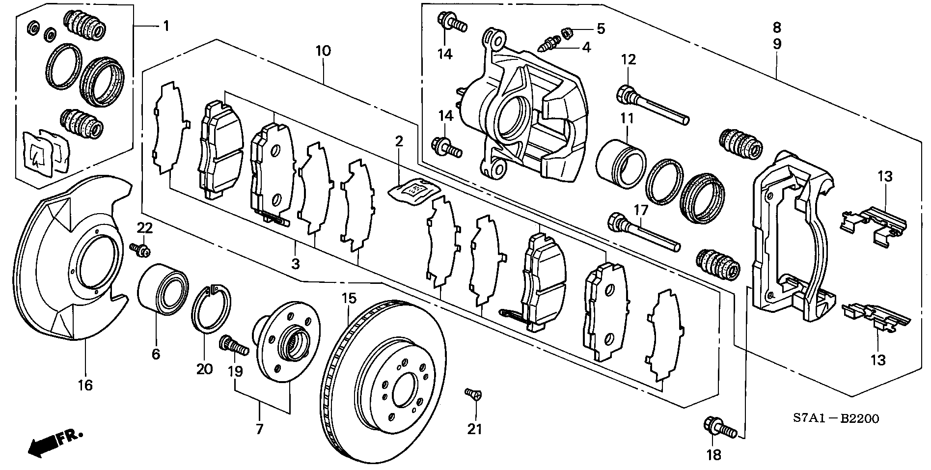 Honda 90681-SG0-000 - Riteņa rumbas gultņa komplekts ps1.lv