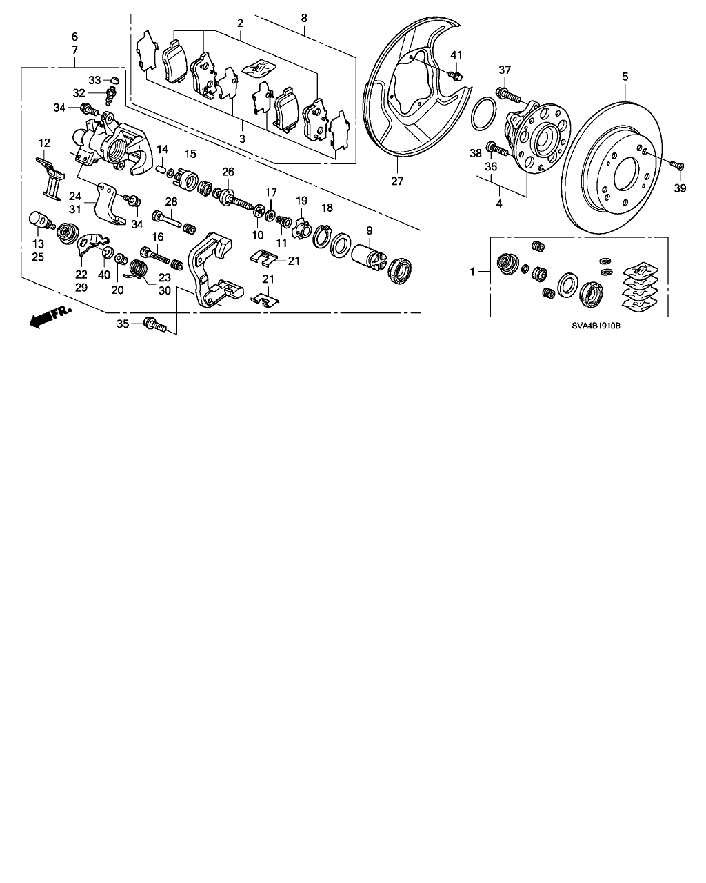 Honda 43019-SNA-A10 - Bremžu suports ps1.lv