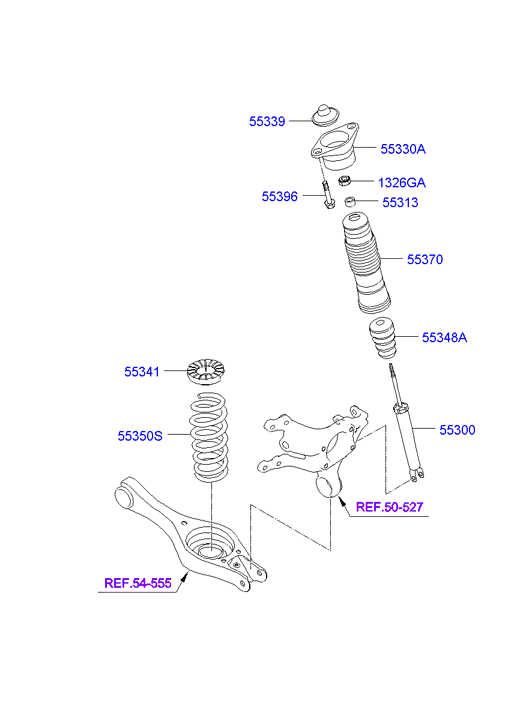 Hyundai 553302H000 - Amortizatora statnes balsts ps1.lv