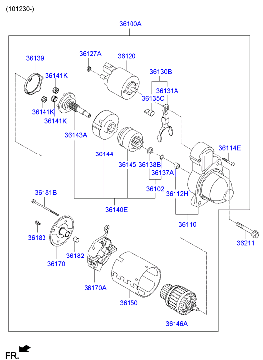 KIA 361002G000 - Starteris ps1.lv