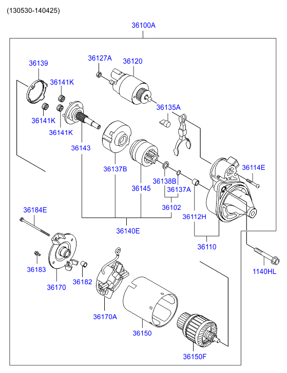 KIA 361202B100 - Ievilcējrelejs, Starteris ps1.lv