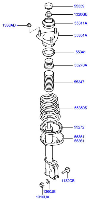 Buessing 5535025600 - Shock absorber assy - rear, lh ps1.lv