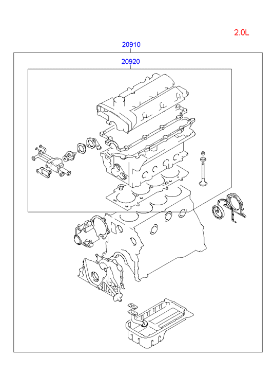 Hyundai 20920-23C30 - Blīvju komplekts, Motora bloka galva ps1.lv