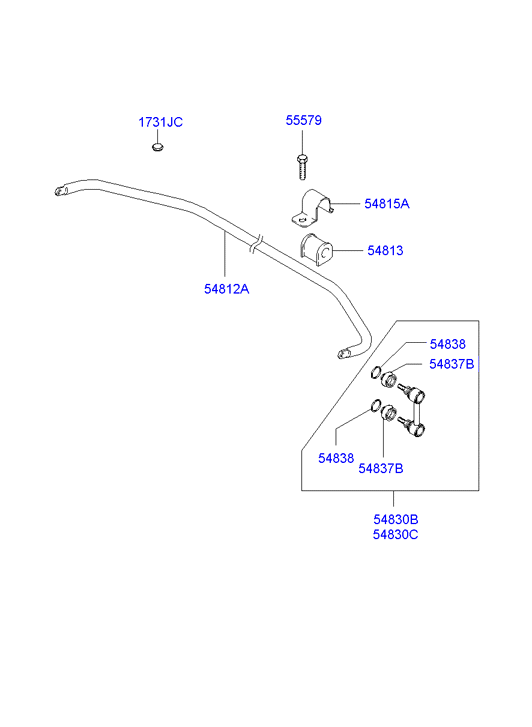 Chrysler 548302C000 - Stiepnis / Atsaite, Stabilizators ps1.lv