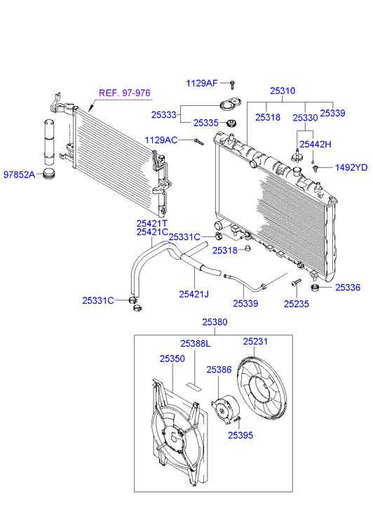 KIA 253102D100 - Radiators, Motora dzesēšanas sistēma ps1.lv