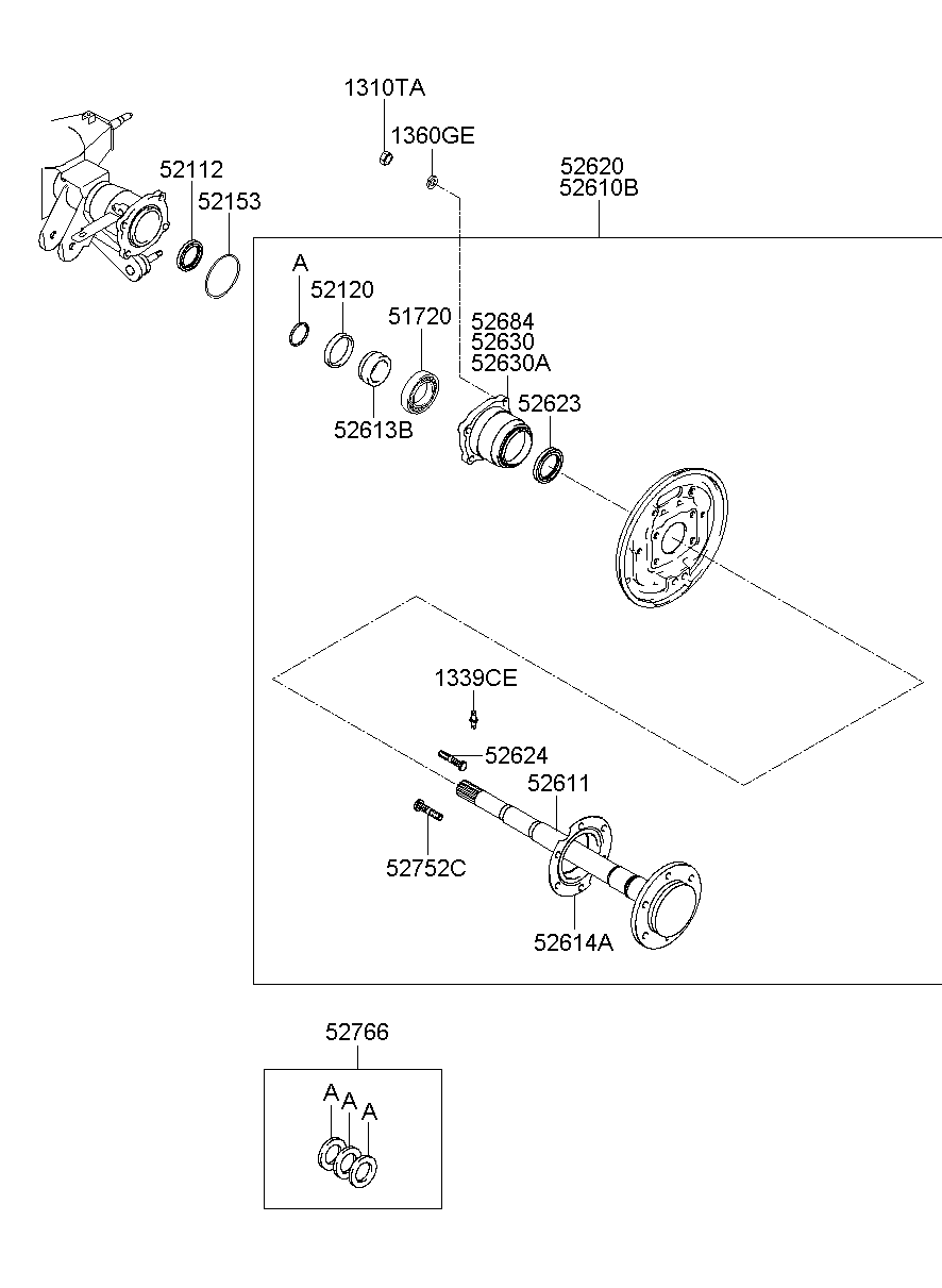 KIA HR208014 - Riteņa rumbas gultņa komplekts ps1.lv