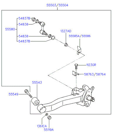 Hyundai 55580-37020 - Stiepnis / Atsaite, Stabilizators ps1.lv