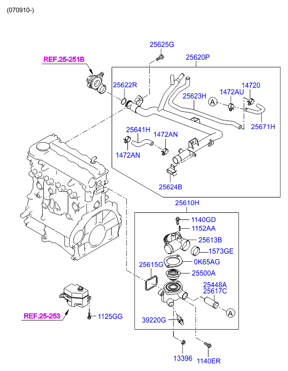 KIA 25500 2A000 - Termostats, Dzesēšanas šķidrums ps1.lv