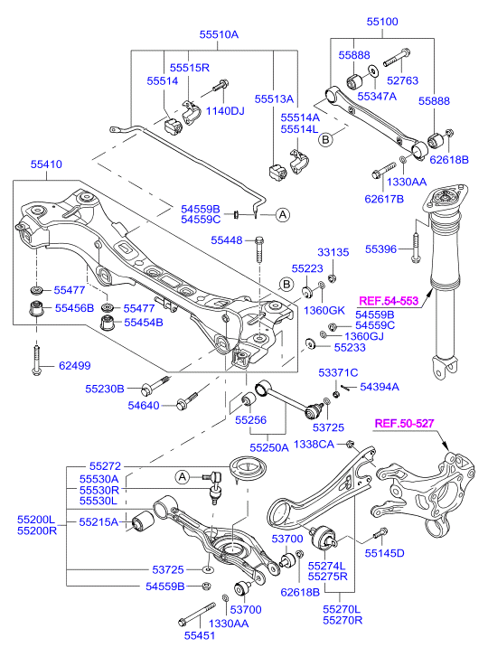 Hyundai 55215 3R000 - Piekare, Šķērssvira ps1.lv