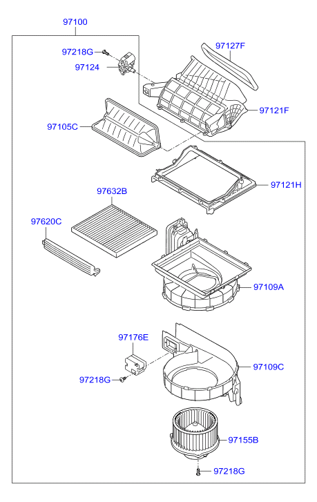 KIA 971134R000 - Salona ventilators ps1.lv