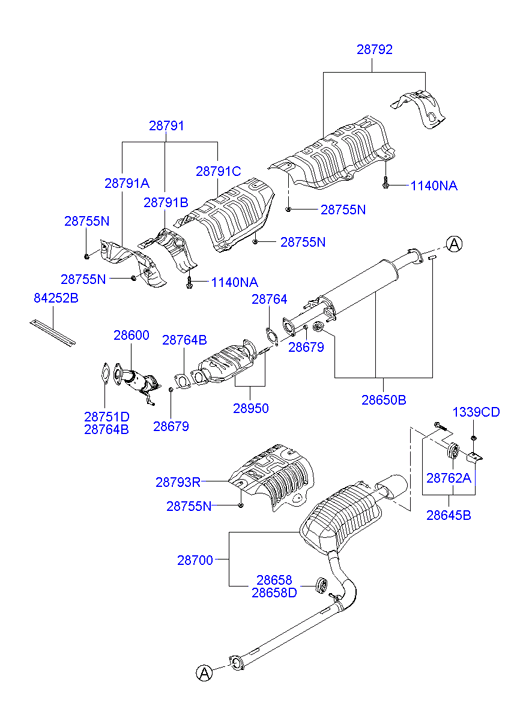 Hyundai 2865826300 - Kronšteins, Trokšņa slāpētājs ps1.lv