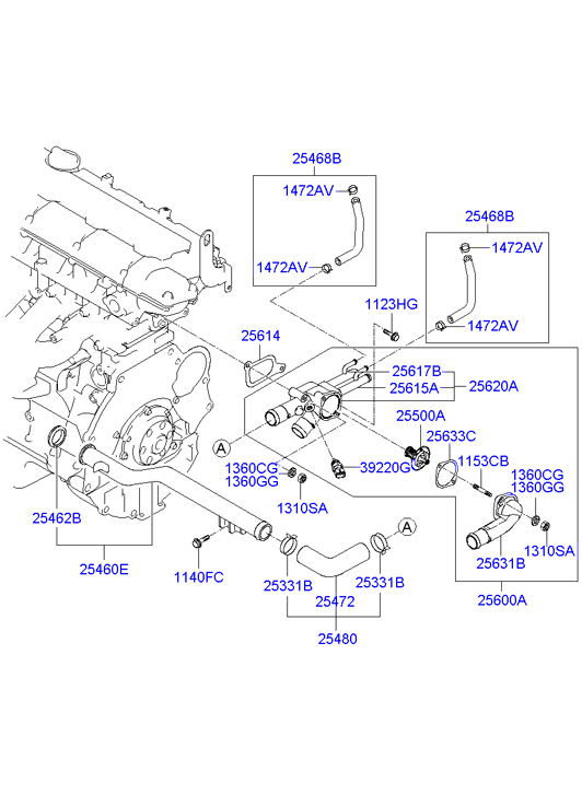 Hyundai 25633-23010 - Blīve, Termostats ps1.lv