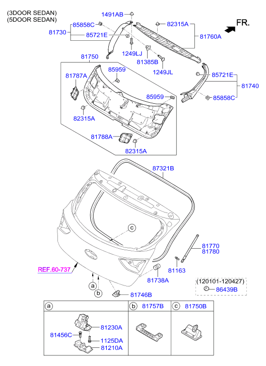 Hyundai 81770A6000 - Gāzes atspere, Bagāžas / Kravas nodalījuma vāks ps1.lv