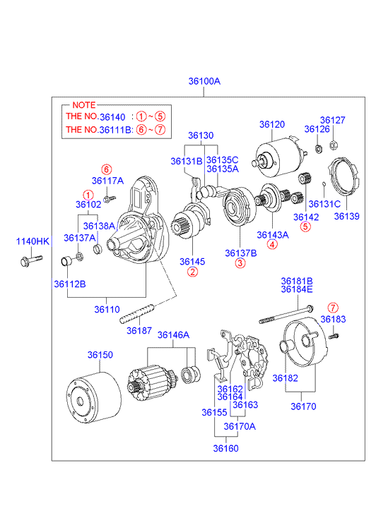 Hyundai 36100-23000 - Starteris ps1.lv