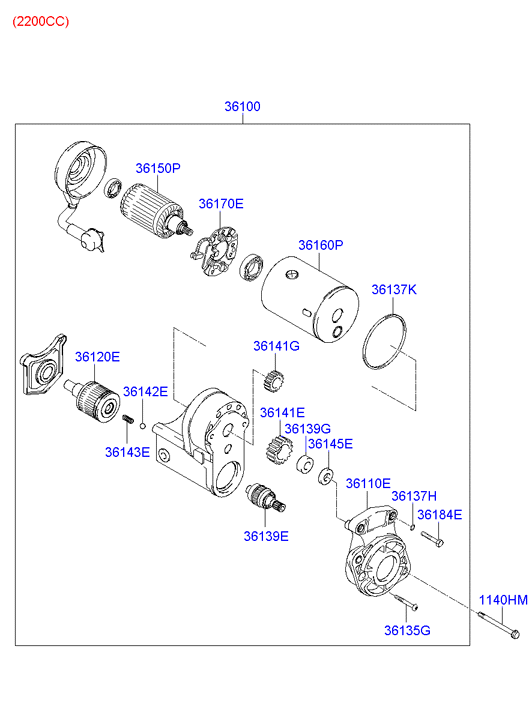 KIA 36100-27010 - Starteris ps1.lv