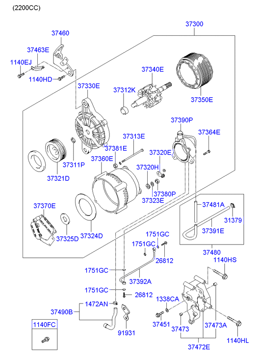 Hyundai 3730027030 - Ģenerators ps1.lv