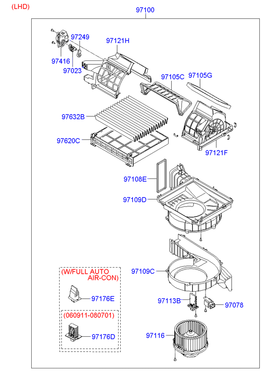 Hyundai 97179-3K000 - Rezistors, Salona ventilators ps1.lv