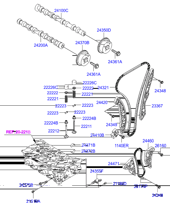 Hyundai 22212-25002 - Izplūdes vārsts ps1.lv