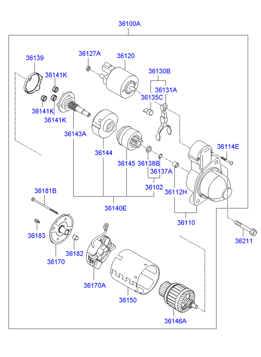 KIA 361002G200 - Starteris ps1.lv