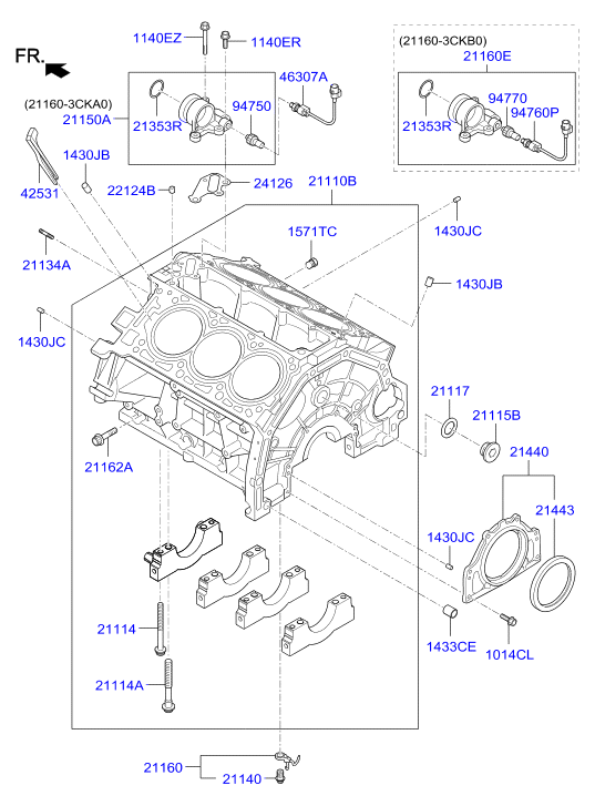 KIA (DYK) 214433C700 - Vārpstas blīvgredzens, Kloķvārpsta ps1.lv