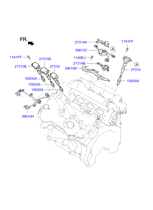 Hyundai 27301-3C000 - Aizdedzes spole ps1.lv