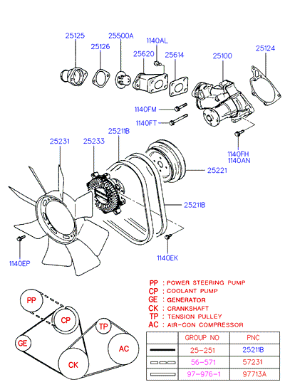 KIA 25215-42020 - Ķīļsiksna ps1.lv