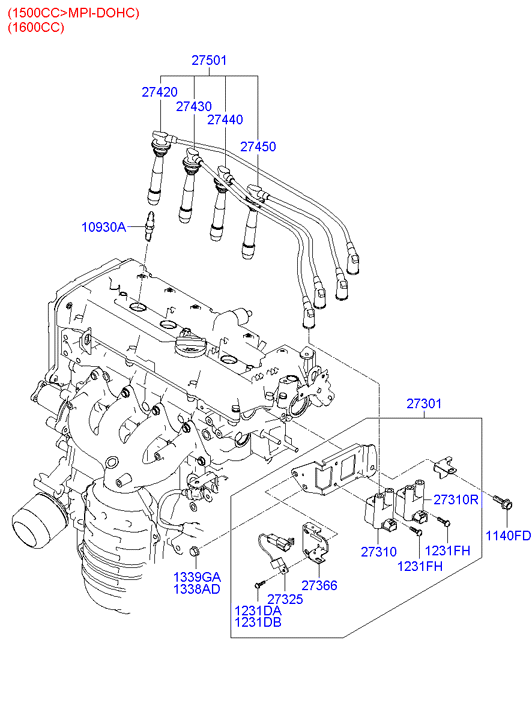 DAEWOO 27310-22610 - Aizdedzes spole ps1.lv