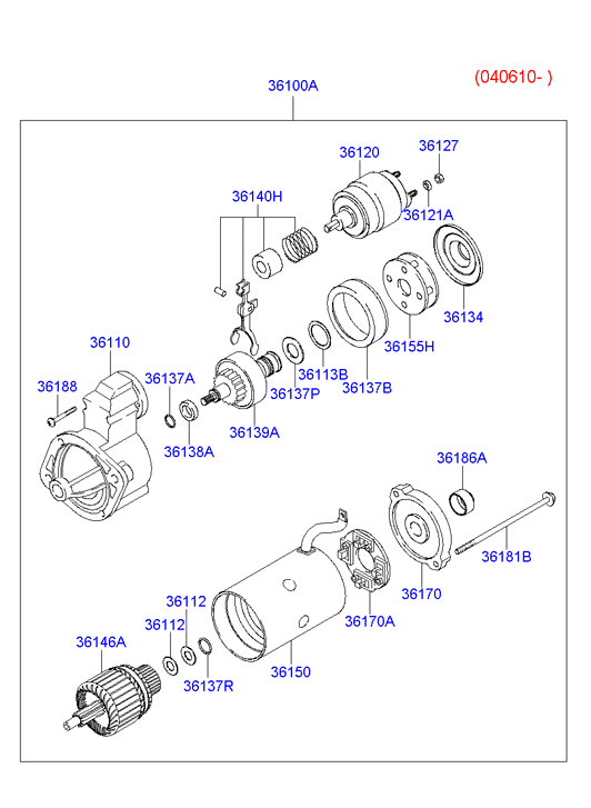 KIA 36100-42350 - Starteris ps1.lv