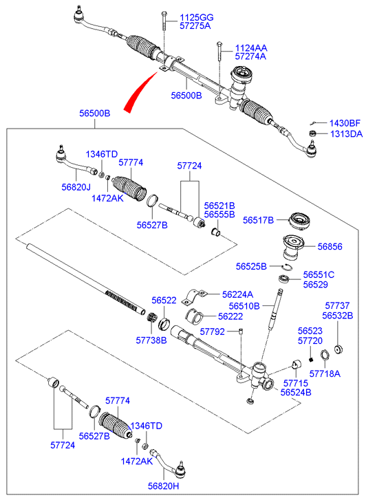 Eagle 56820-1E000 - Leņķa šarnīrs, Stūres garenstiepnis ps1.lv