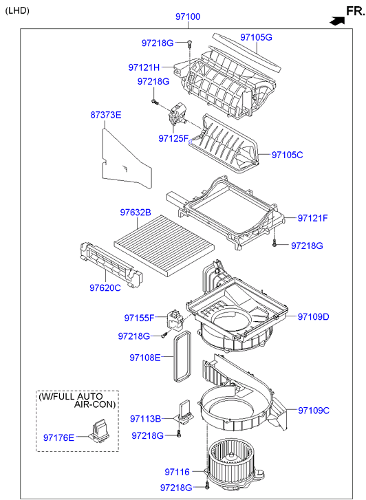 KIA 97235 1E000 - Rezistors, Salona ventilators ps1.lv