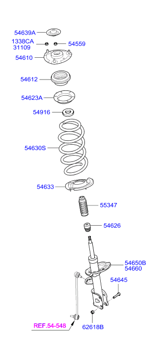 KIA 54612-2P000 - Amortizatora statnes balsts ps1.lv