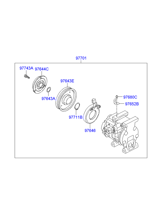 Hyundai 976414L000 - Kompresors, Gaisa kond. sistēma ps1.lv