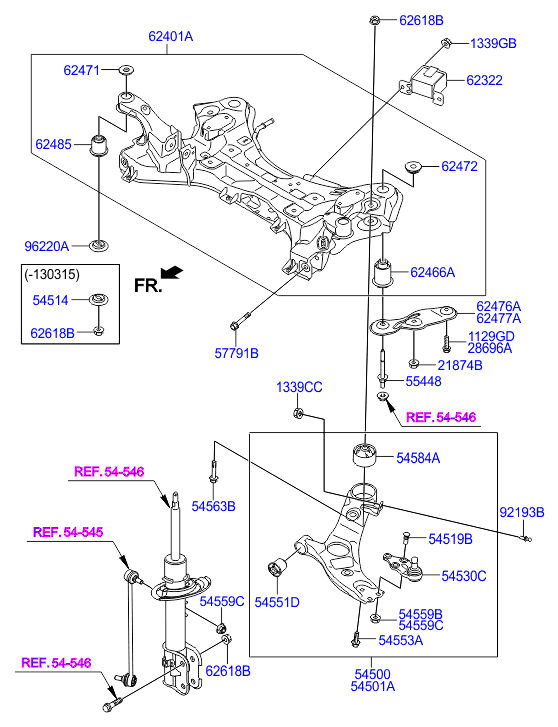 KIA 545002W200 - Neatkarīgās balstiekārtas svira, Riteņa piekare ps1.lv