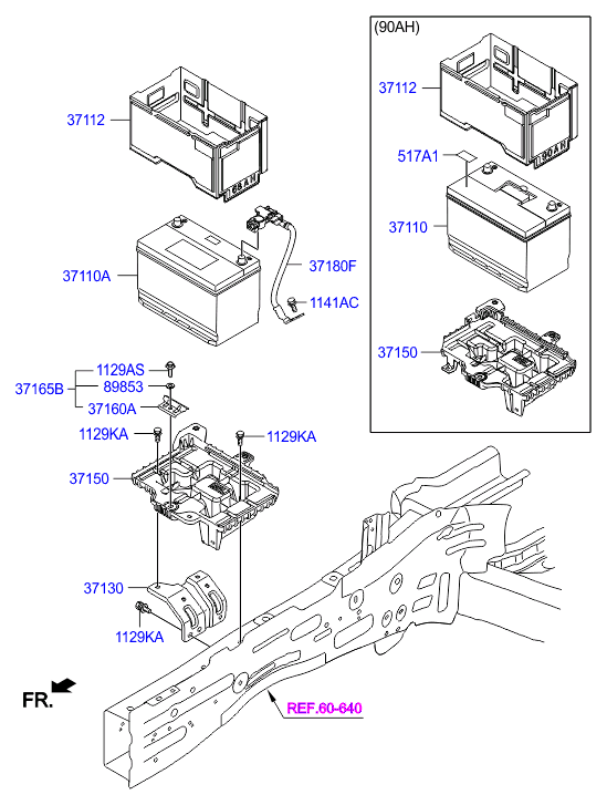 Hyundai 3711027202 - Startera akumulatoru baterija ps1.lv