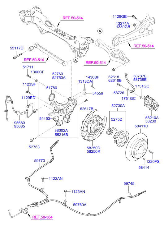 Hyundai 58737-2L700 - Bremžu šļūtene ps1.lv