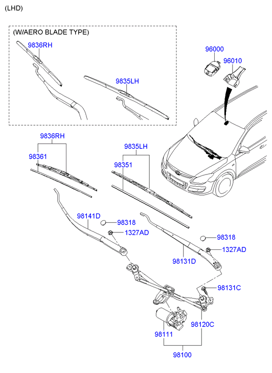 Hyundai 98360 2L000 - Stikla tīrītāja slotiņa ps1.lv