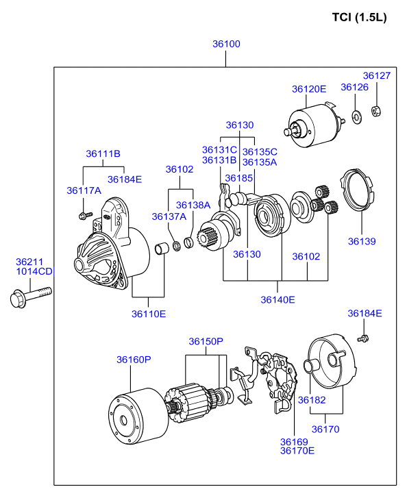 Hyundai 36100-27510 - Starteris ps1.lv