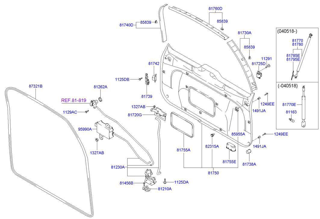 FORD 8177017030 - Gāzes atspere, Bagāžas / Kravas nodalījuma vāks ps1.lv