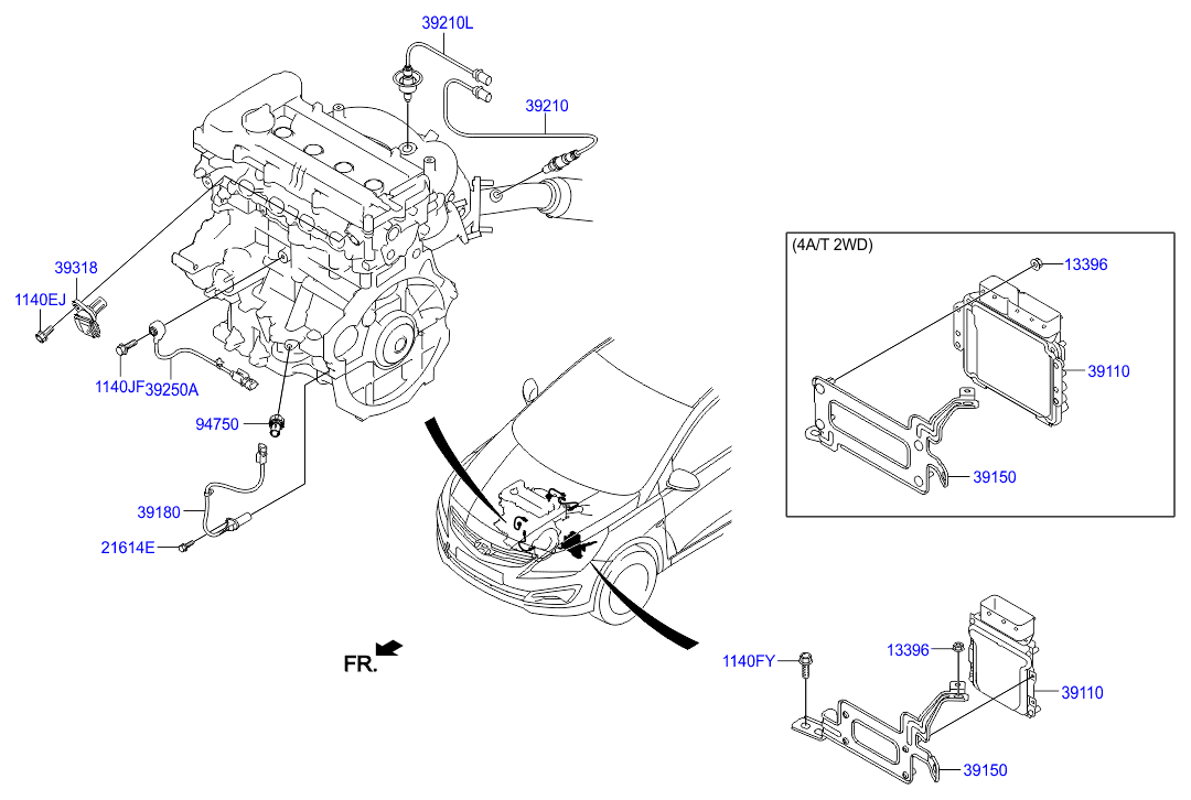 KIA 39210 2B160 - Lambda zonde ps1.lv