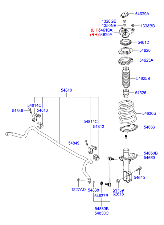 Hyundai 54840-1G000* - Stiepnis / Atsaite, Stabilizators ps1.lv