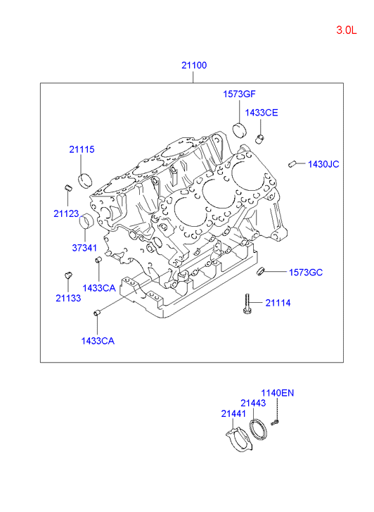 Hyundai (BEIJING) 2132142041 - Vārpstas blīvgredzens, Kloķvārpsta ps1.lv