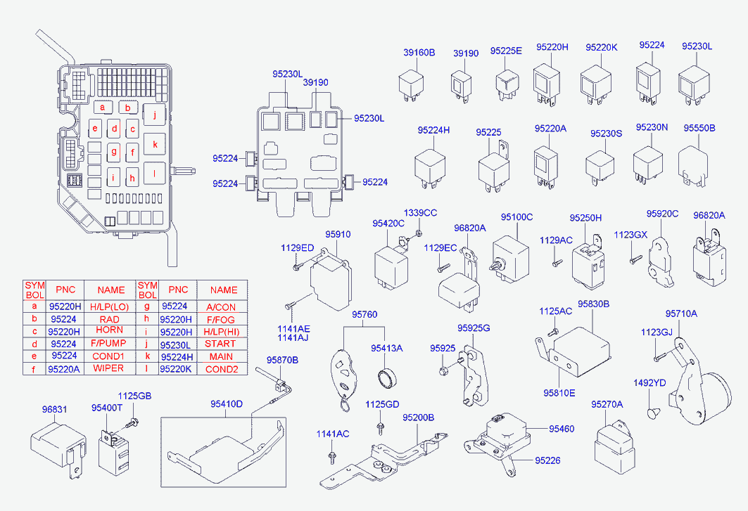 KIA 95224-29750 - Relay assy - power ps1.lv