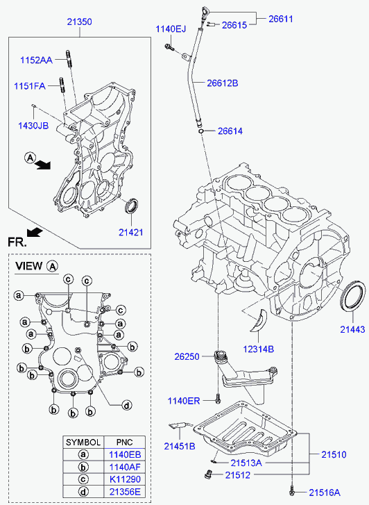 KIA 21421-03001 - Vārpstas blīvgredzens, Kloķvārpsta ps1.lv