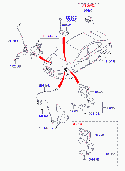 Hyundai 598302L300 - Devējs, Riteņu griešanās ātrums ps1.lv