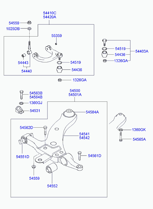 Eagle 54552-38000 - Neatkarīgās balstiekārtas svira, Riteņa piekare ps1.lv